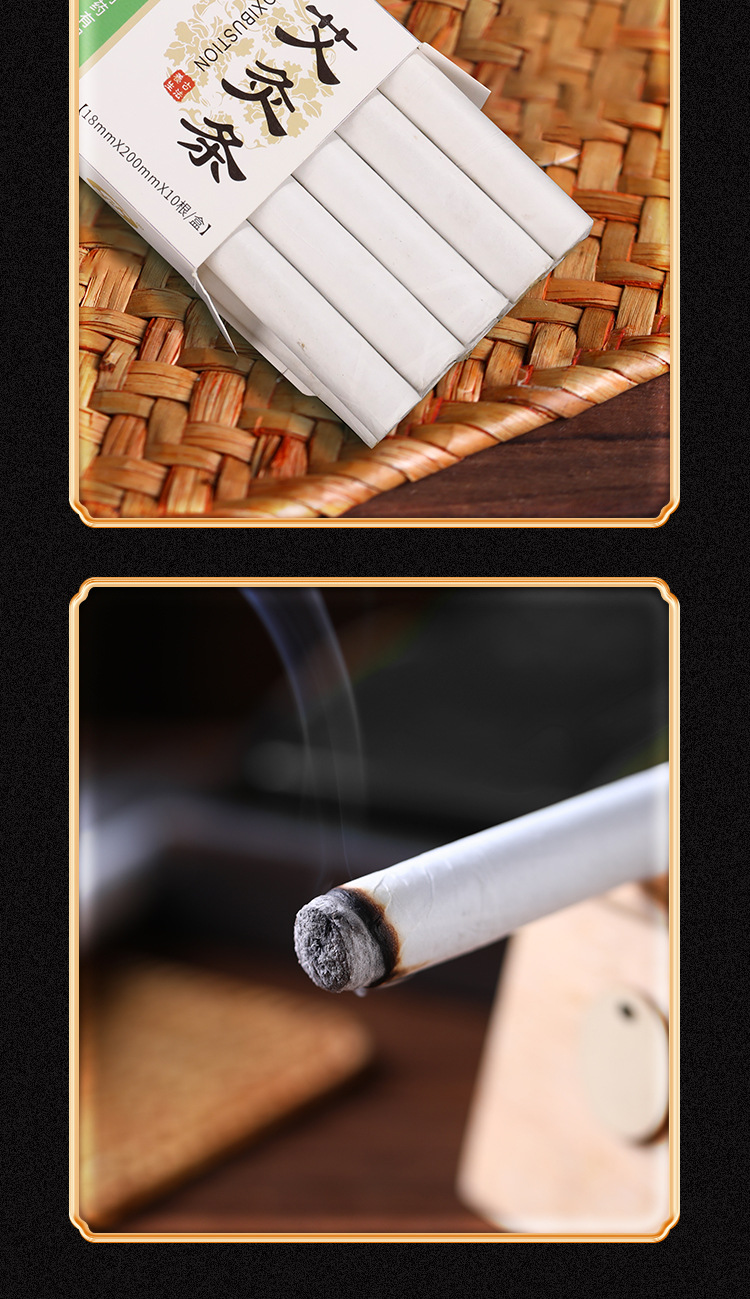 Luying Moxa Sticks Ai Tiao 18x200mm 10 Pack Pure Moxa Wool for Warming Moxibustion preparation