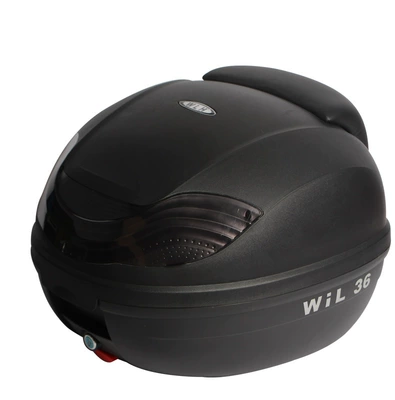 Motorcycle trunk, tail box battery car rear - e-36-black-black-lampshade-backrest
