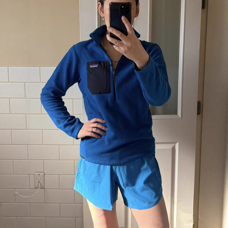 Pata Outdoor R1 Stand Collar Fleece Liner Half Zipper Men's Sweatshirt Base Layer Warm Middle Layer Trendy Pata Outdoor R1 Stand Collar Fleece Liner Half Zipper Men's Sweatshirt Base Layer Warm Middle Layer Trendy