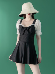 [Fairy Girl's House] Niche French belly-covering slimming hot spring Korean ins conservative student summer one-piece swimsuit for women