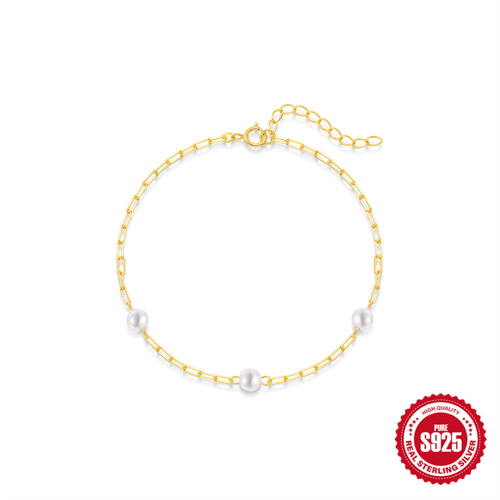 Pulsera de todo fósforo de plata de ley s925 de estilo ins caliente en Europa y América