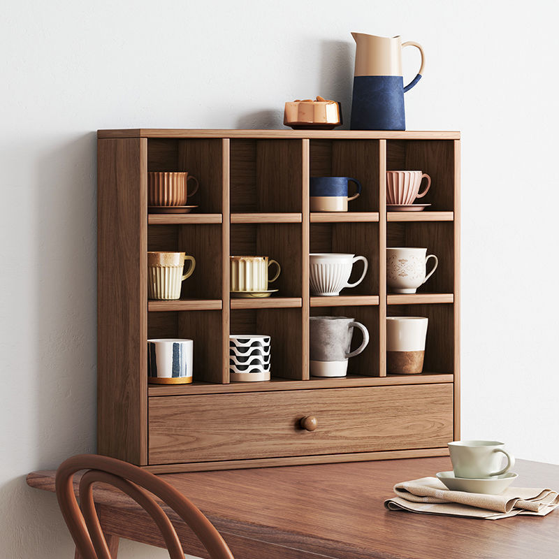 Tea Cup Rack Display Rack Desktop Cup Storage Rack Cup Rack Display Cabinet Table Bookshelf Multi-Treasure Cabinet