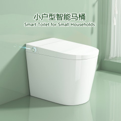 家庭用小型スマートトイレ 水タンク付き サイフォン一体型全自動フリップトップ小型センサー便器