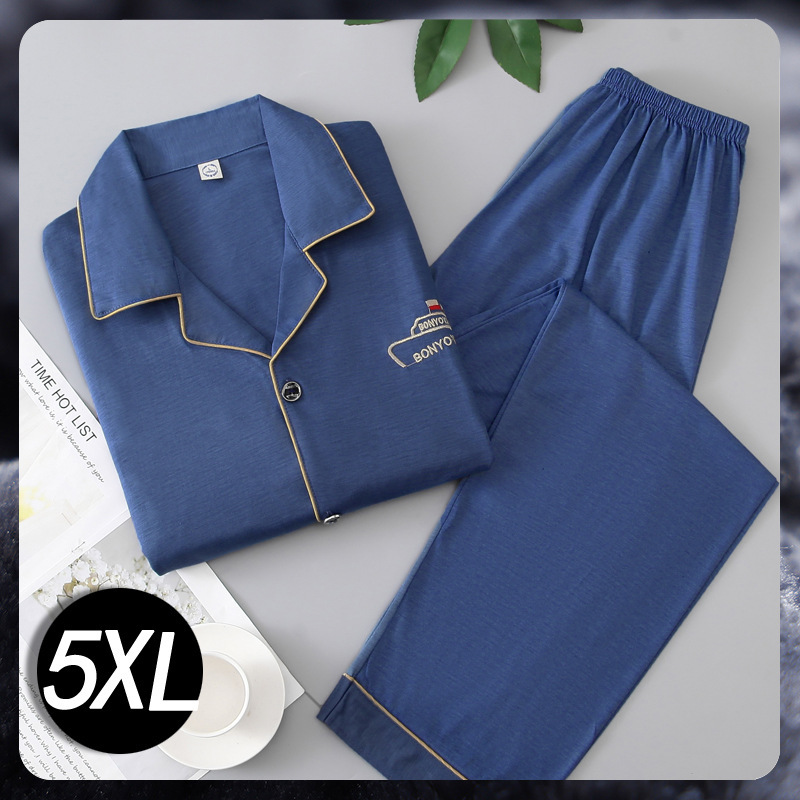 100% algodón de los hombres pijamas de primavera y otoño cardigan manga larga de mediana edad papá puede usar al aire libre desgaste del hogar traje de verano Delgado