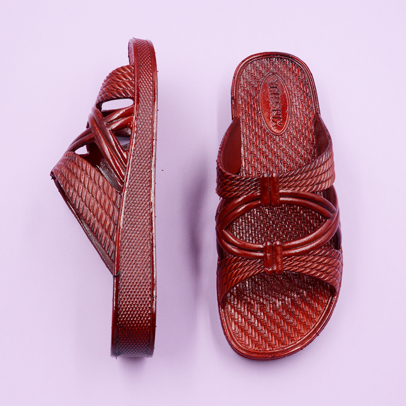 Guangdong Oil Slippers Middle-aged and Elderly Mother Slippers Women's Summer Home Indoor Bathroom Soft Bottom Non-slip Sandals for the Elderly