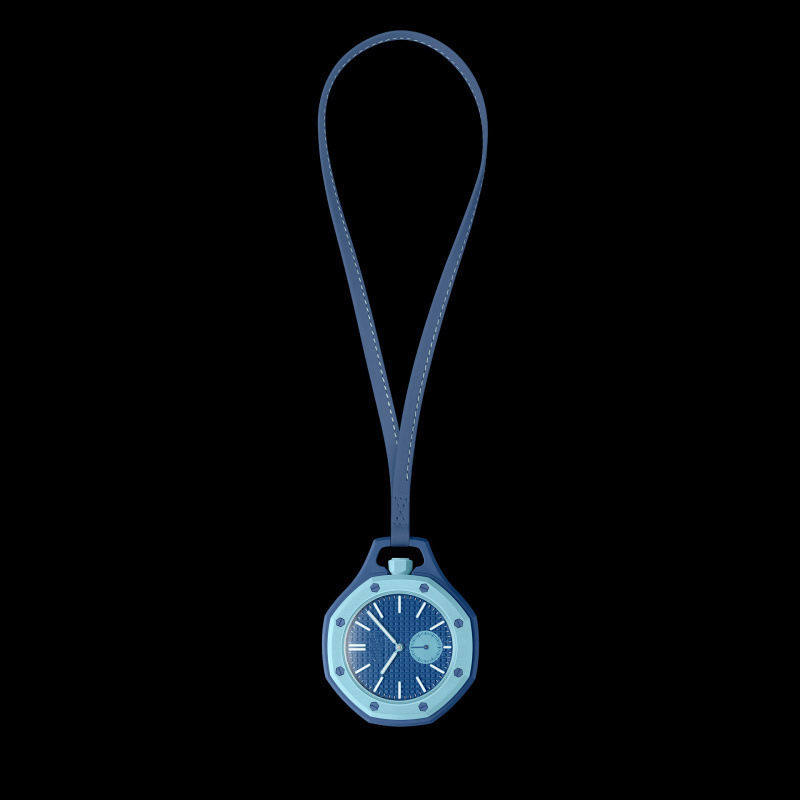 Other Royal Oak Style Pocket Watch Case Lanyard Blue