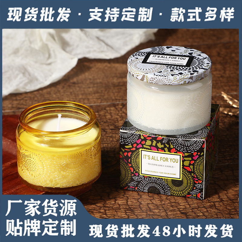 Hogar creativo hecho a mano cera de soja aceite esencial aromaterapia vela regalo femenino Navidad atmósfera fragancia decoración al por mayor