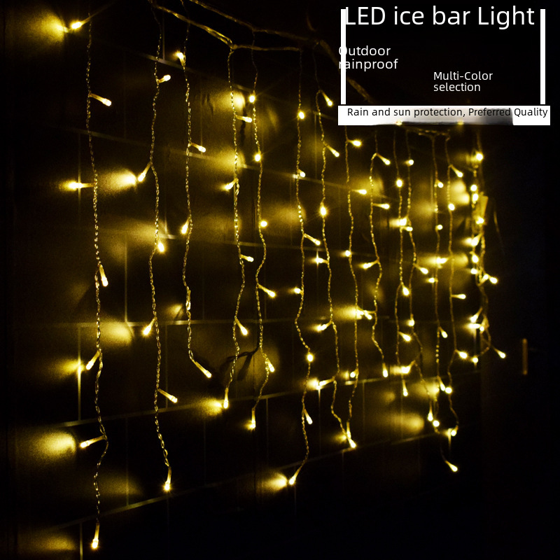 LED ice strip curtain lights outdoor hanging strip lights lanterns wedding holiday lights hotel shopping mall decorative lights can be connected in series
