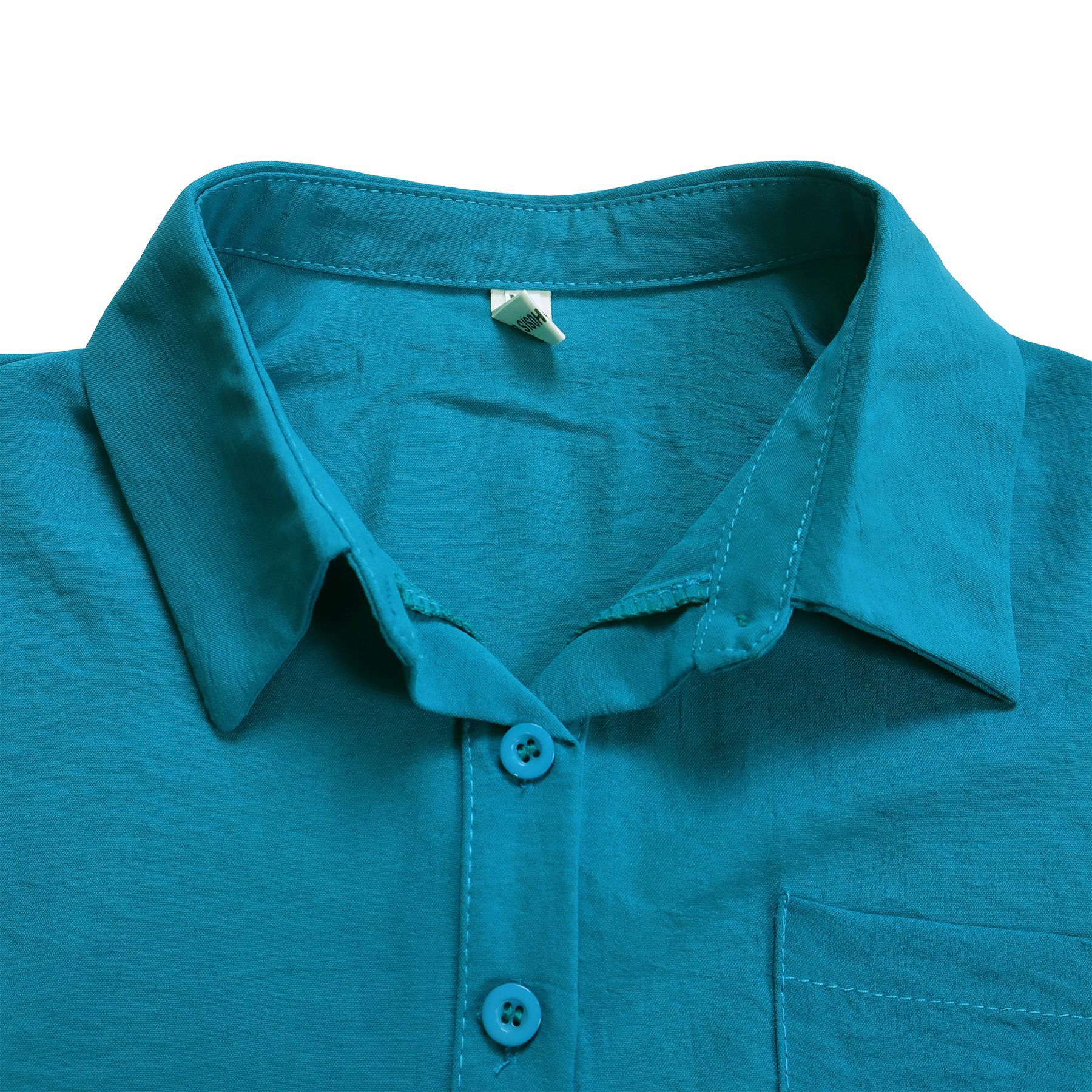 Women's Clothing summer new casual lapel short sleeved shirt shorts fashionable suit_mkmklike.com