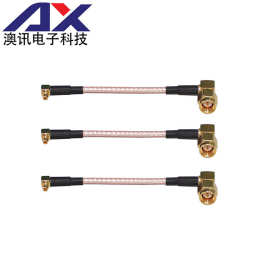高频连接跳SMA-JW1.5-MMCX-JW1.5 RG316 SMA公头转MMCX公头连接线