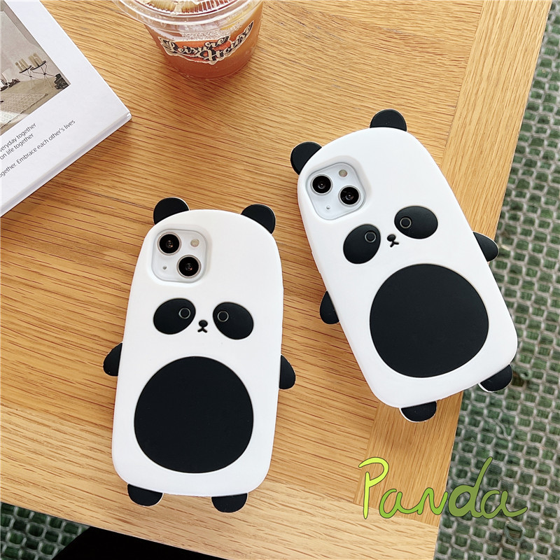 Telefono Apple 13Pro/12Promax simpatico panda cartone animato adatto per iPhone 11 custodia morbida in silicone XR/X_voghion.com
