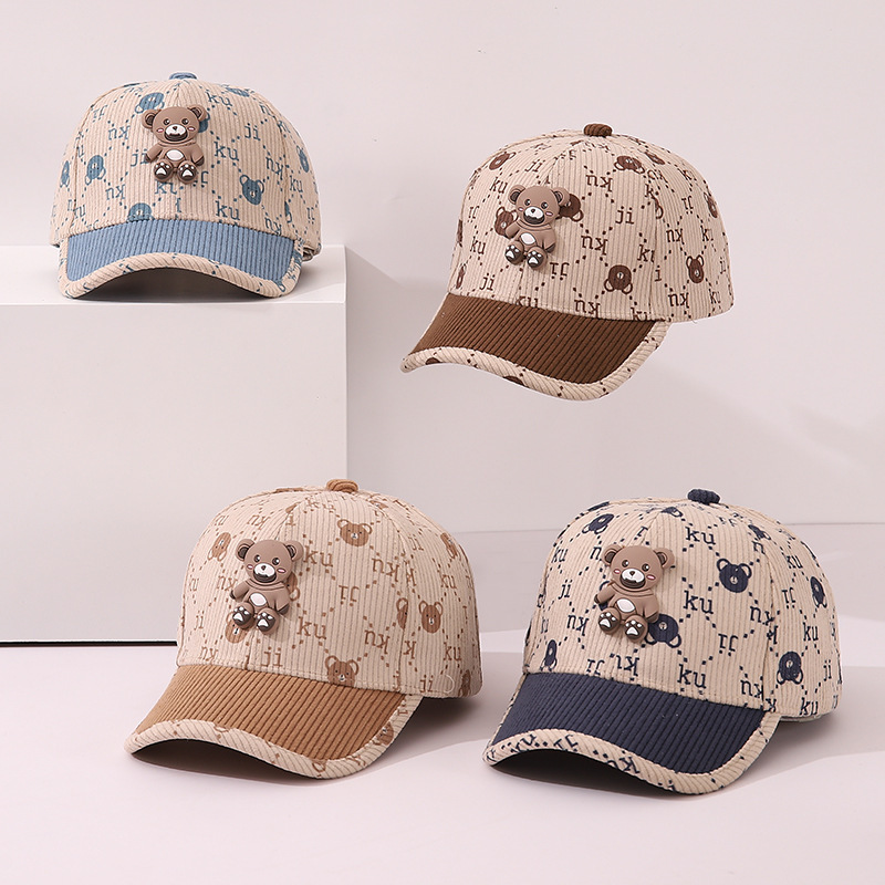 Sombreros para niños otoño sombreros de béisbol para niños gorras de lengua de pato lindas felpa para hombres bebés calientes otoño invierno