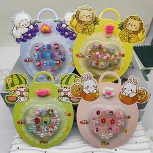 Children's Nail Sticker Bracelet Girl's Wearable Sticker Nail Sticker Cartoon Cute Fake Nail Sticker Girl's Finger Sticker