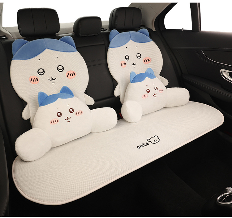 Car seat cushion made of linen, Usagi, Chiikawa, Hachiware, suitable for all seasons, cute cartoon design for girls