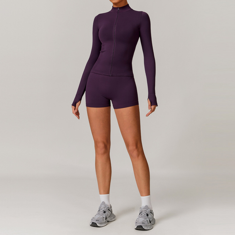沢創欧米シームレス美背ヨガ服セットランニング速乾ガードルトレーニング服セット女性7137|undefined