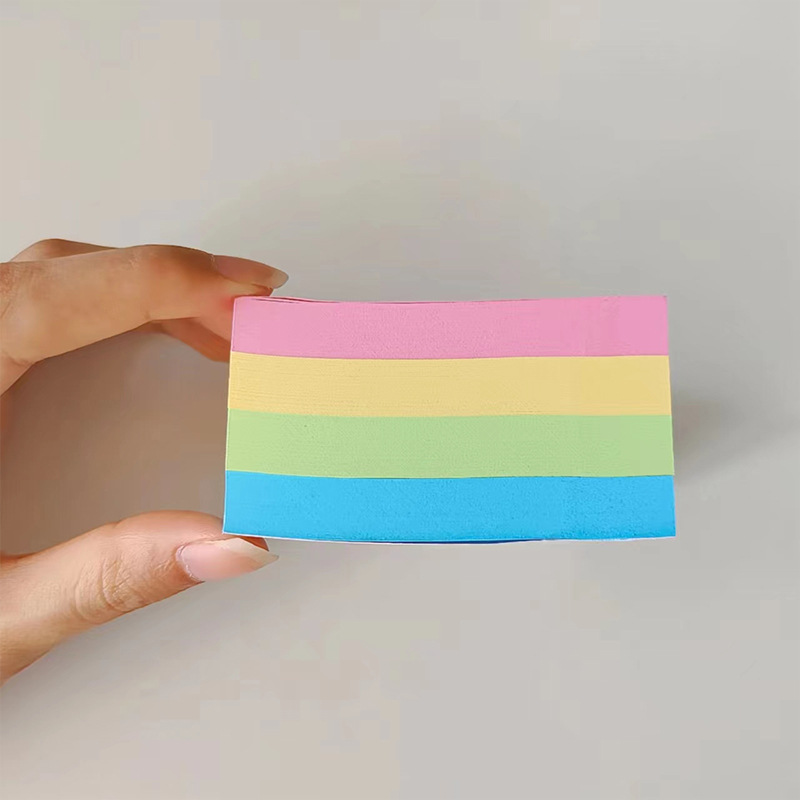 Post-it de color combinado de alta adhesión oficina desgarrable n pegada de estudiantes lindo mensaje de papel de nota de papel de nota de libro de mano image 3