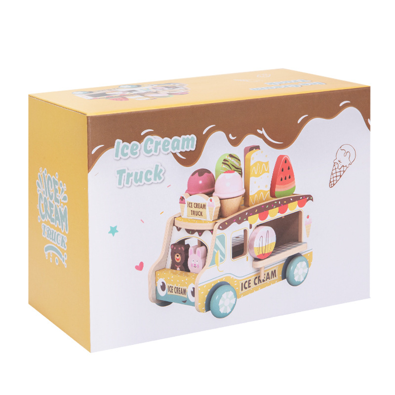 Insfeng Niños Simulación de helado venden helado tienda de helados cocina juguetes interactivos para padres e hijos