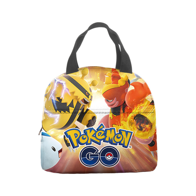 ランチバッグ ポケモン風 漫画柄 ハンドバッグ 学生用 ランチバッグ 保温バッグ アルミ箔弁当袋|undefined