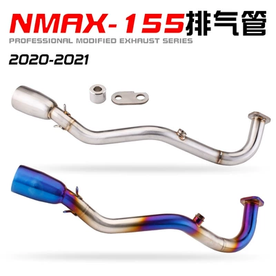 Nmax-155 skuter üçün paslanmayan polad yanmış mavi ön hissə dörd künclü karbon lifli quyruq hissəsi