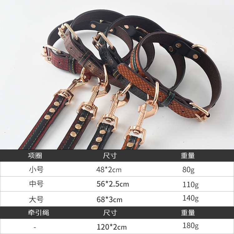 Correa para mascotas perro tracción pu cuero collar perro cuerda perro cadena mascotas suministros en stock al por mayor