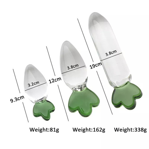 Female glass masturbation device, masturbation stick, glass eggplant, radish, banana, glass penis, adult sex toys