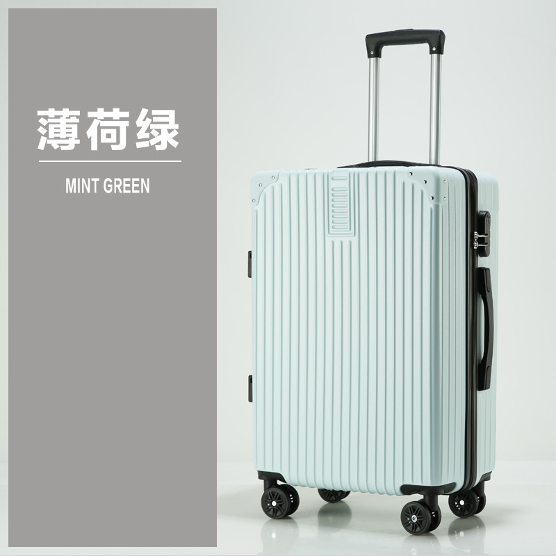 Maleta con ruedas universales, maleta con ruedas para estudiantes, maleta de 20 pulgadas, maleta de viaje, maleta con cerradura de código de embarque, maleta de cuero de gran capacidad.