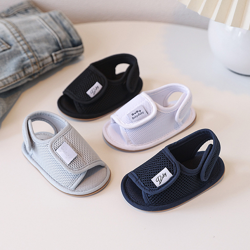 Summer Baby 0-1 Years Old Anti-Kick Breathable Sandals for Infants and Toddlers 3-6-12 Months Baby Non-Slip Soft Sole Toddler Shoes