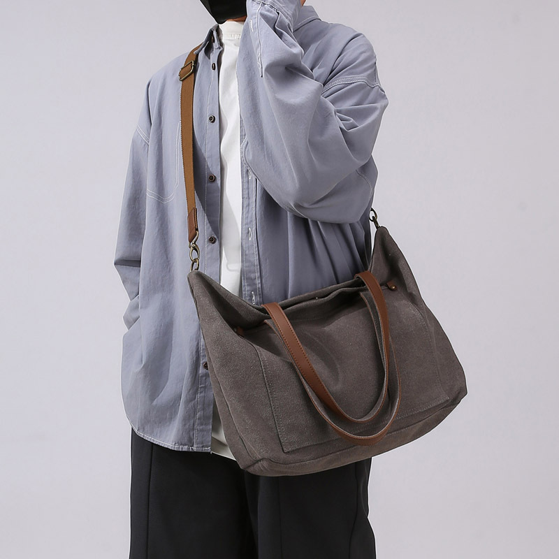 Bolso de lona bolso de mensajero de un solo hombro femenino japonés retro de gran capacidad bolso de computadora de trabajo bolso de herramientas bolso de viaje bolso de viaje