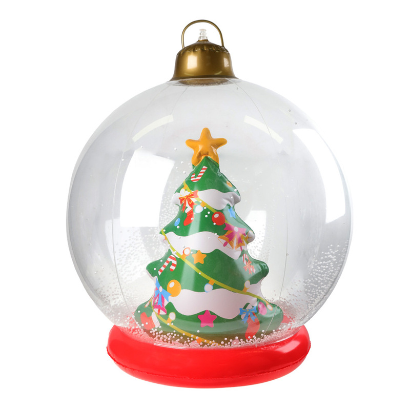 跨境圣诞节用品Christmas庭院派对氛围装饰布置PVC灯笼充气圣诞球|undefined