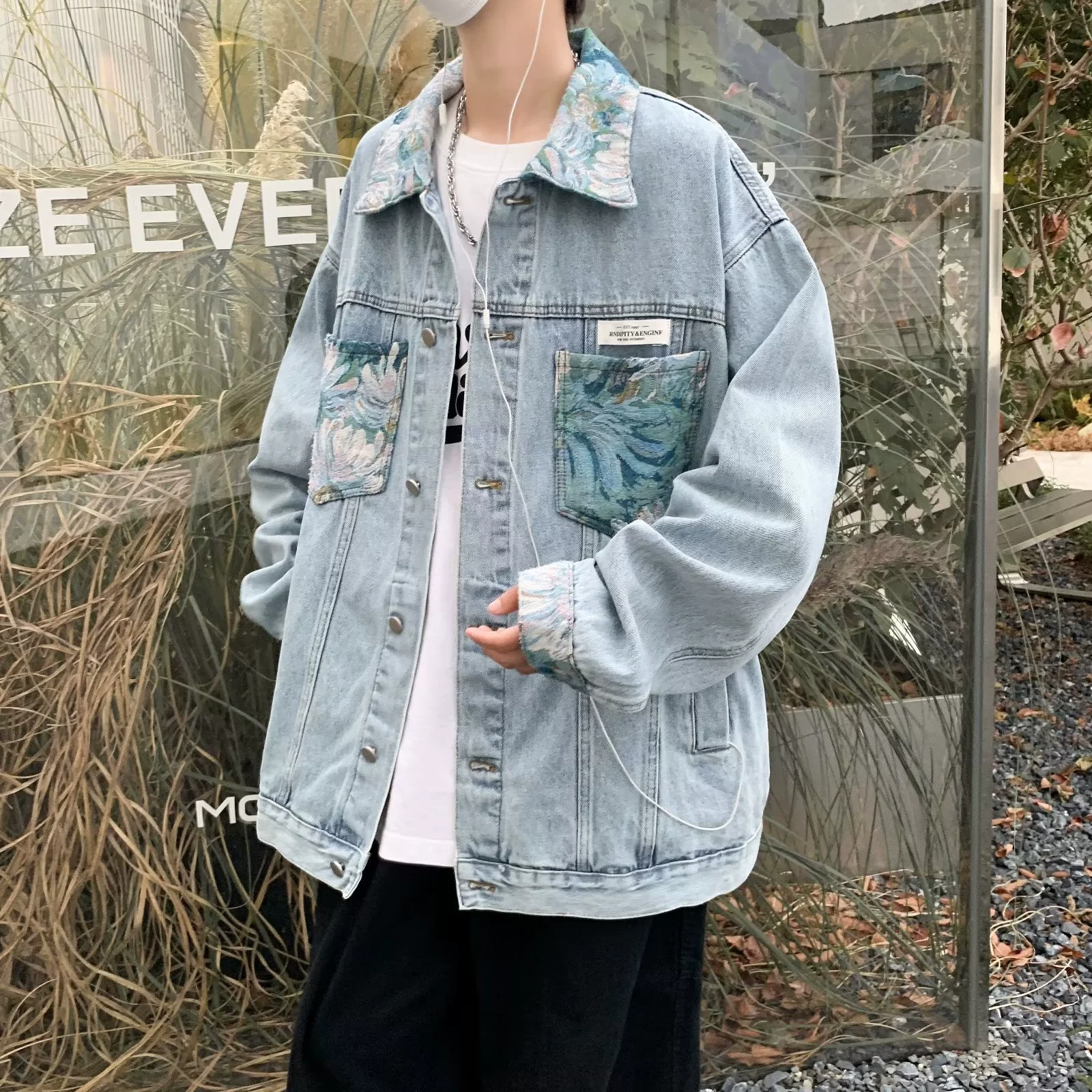 Весна и осень vintage Древний джинсовый пиджак мужской прилив