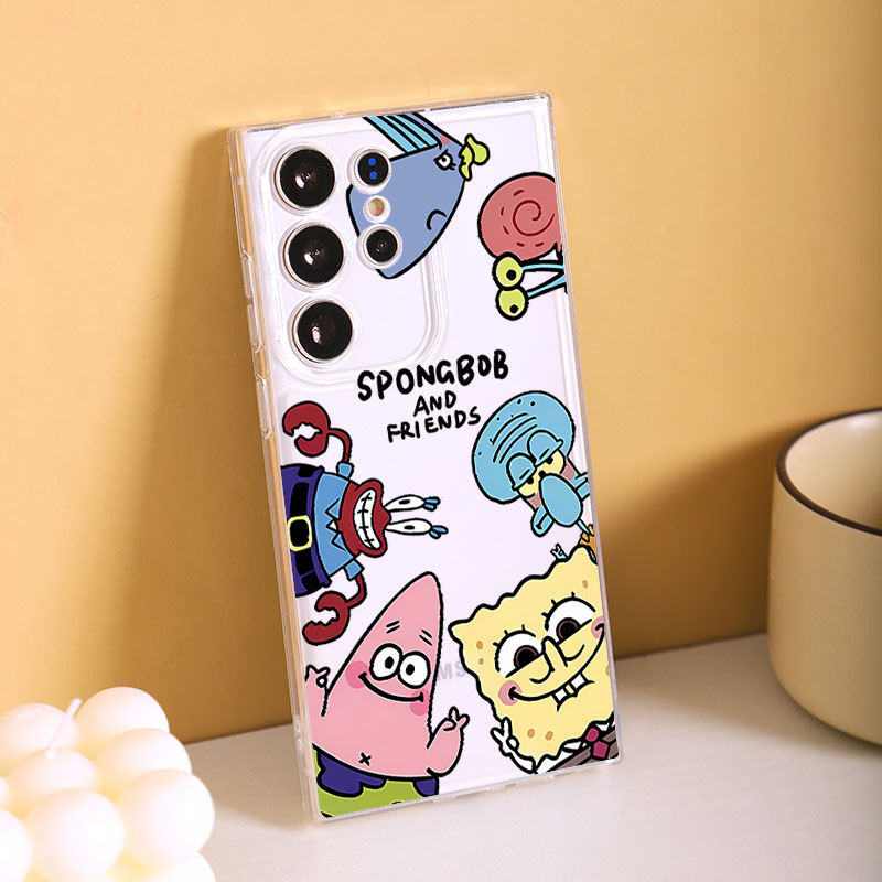 spongebob phone case for samsung S24Ultra GalaxyS21/s23/s24fe fun a16/a20