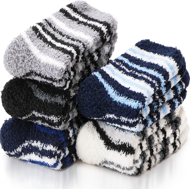 Amazon Plush Socks Warm Winter Slipper Socks Fluffy Sleep Socks Comfortable Socks Suitable for Men