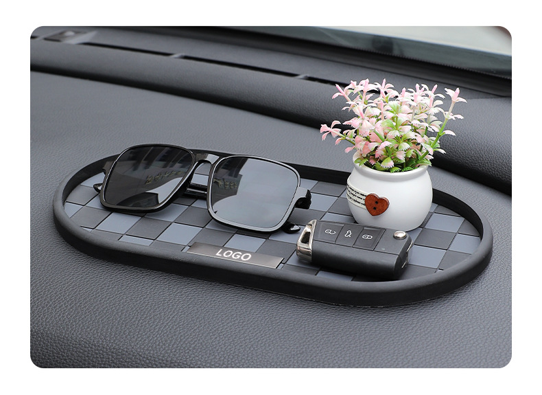 Car Anti-Slip Pad High Temperature Resistant Car Ornaments Used in Car Central Control Instrument Panel Mobile Phone Fixed Storage Rubber Pad
