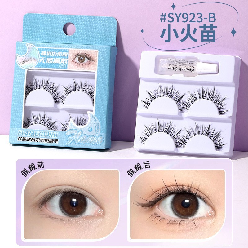 Lamela estilo caliente diablo pestañas postizas pelo de hadas naturales pestañas inferiores injerto segmentado pestañas postizas al por mayor