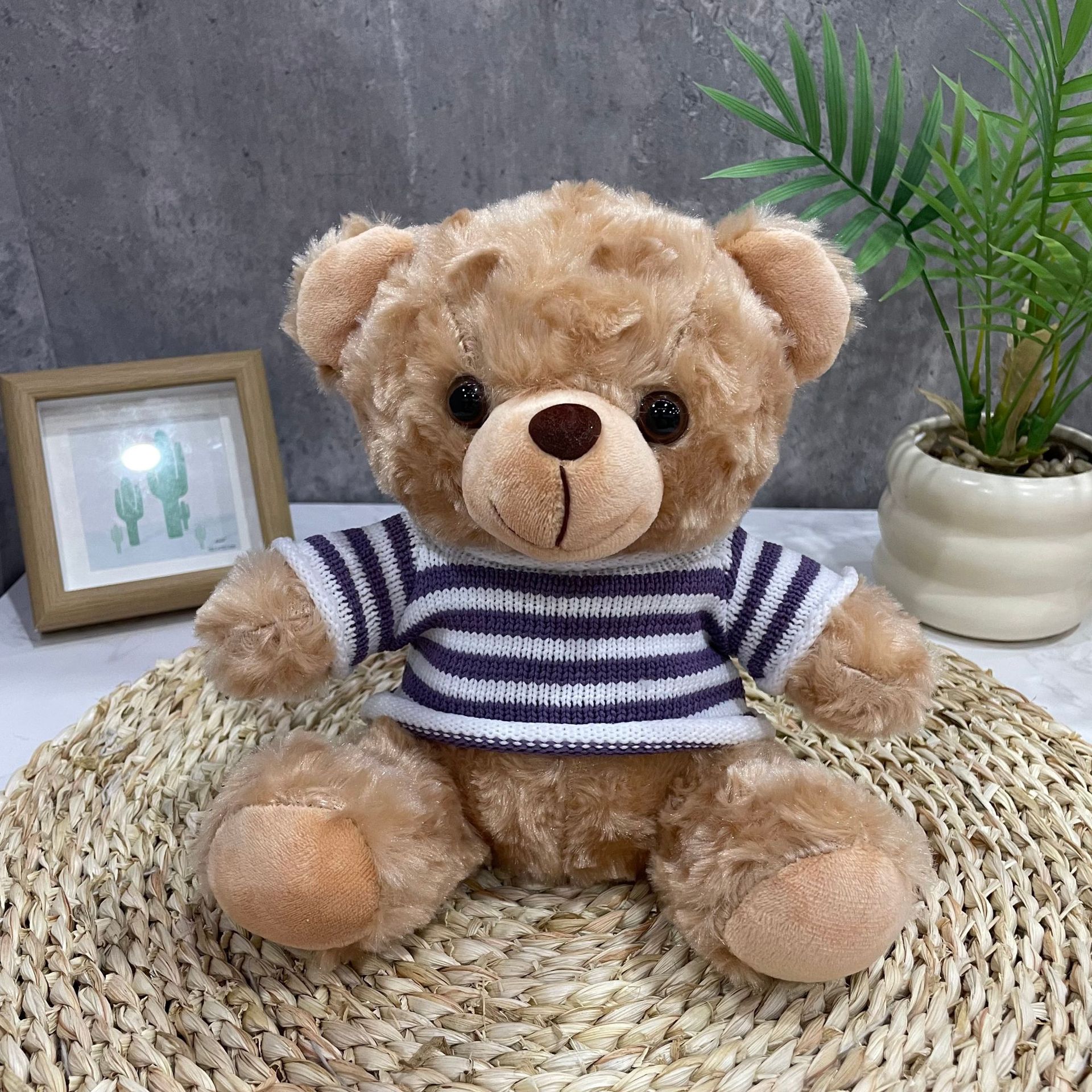 Teddy Bear se puede imprimir LOGO evento de vacaciones muñeca regalo para el hogar adornos de escritorio abrazar juguetes de peluche
