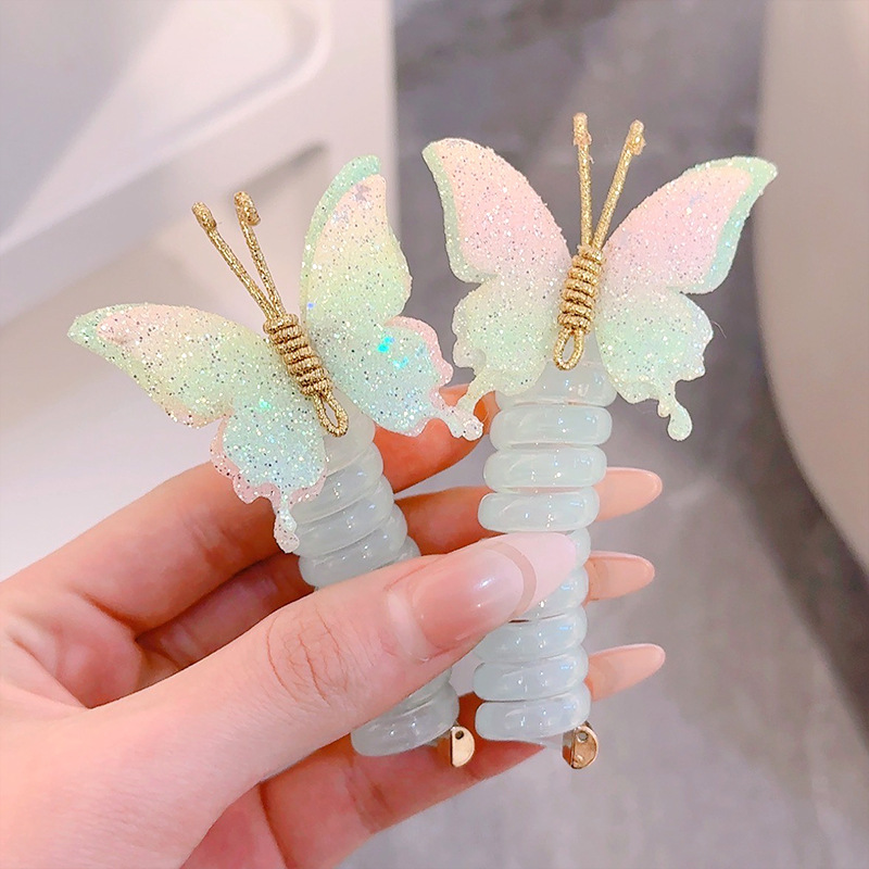 Línea telefónica trenzada transfronteriza, anillo para el cabello, perla, cabello trenzado recto, artefacto femenino, cola de caballo alta, burbuja, cabello trenzado, cuerda, accesorios para el cabello