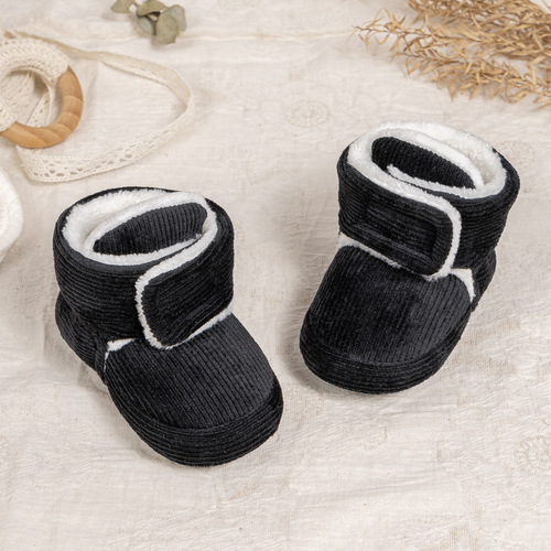 New baby shoes winter warm cotton shoes Velcro sleeve boots soft sole toddler shoes Baby shoes