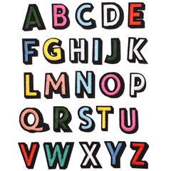 Round logo campus patch set embroidered fabric sticker patch badge fabric label badge letter patch