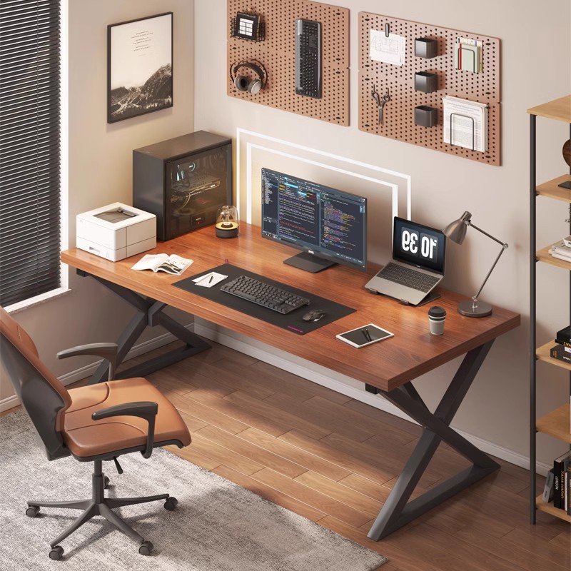 Escritorio de computadora de escritorio doméstico simple moderno dormitorio doble mesa de deportes electrónicos simple escritorio de oficina rectangular escritorio de estudiantes