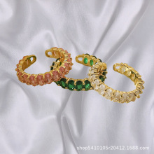 INSС��Ůʽ�r�аٴ��ָ�18k���~��ʯ�E�A���_�ڿ��{��ָ