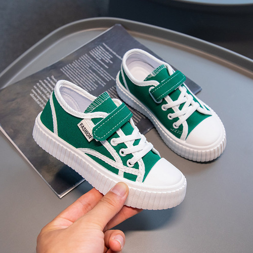 Children's Canvas Shoes, Girls' Shoes  Spring and Autumn New Black Checkered Boys' High Top Board Shoes Baby Canvas Shoes Trendy