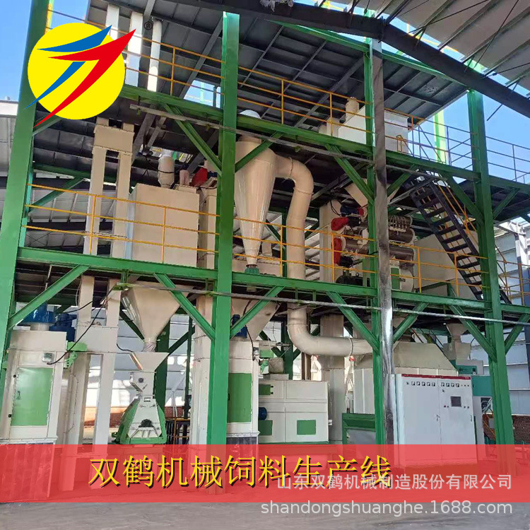农牧养殖牛饲料颗粒设备生产厂家双鹤机械饲料生产线
