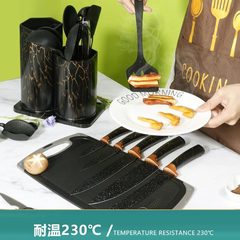 Silicone Pot Spatula Soup Spoon Set of 25 - Non-stick Silicone Spatula, Gold-plated Knife, Nordic Silicone Kitchenware Set for Wholesale
