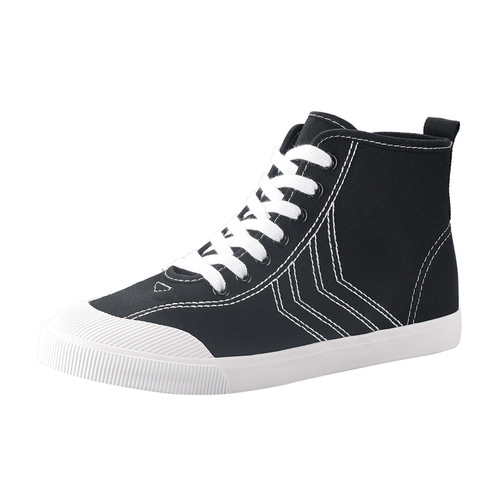 Women's High Top Canvas Women's Plaid Casual Cloth Shoes High Top 2024 Spring New Trendy Versatile Cloth Panel Shoes