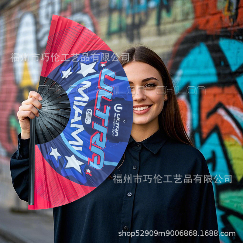 Fan de gran tamaño personalizado hueso de bambú ventilador de plástico Tai Chi kung fu ventilador cuadrado ventilador de artes marciales para impresión de ventilador publicitario