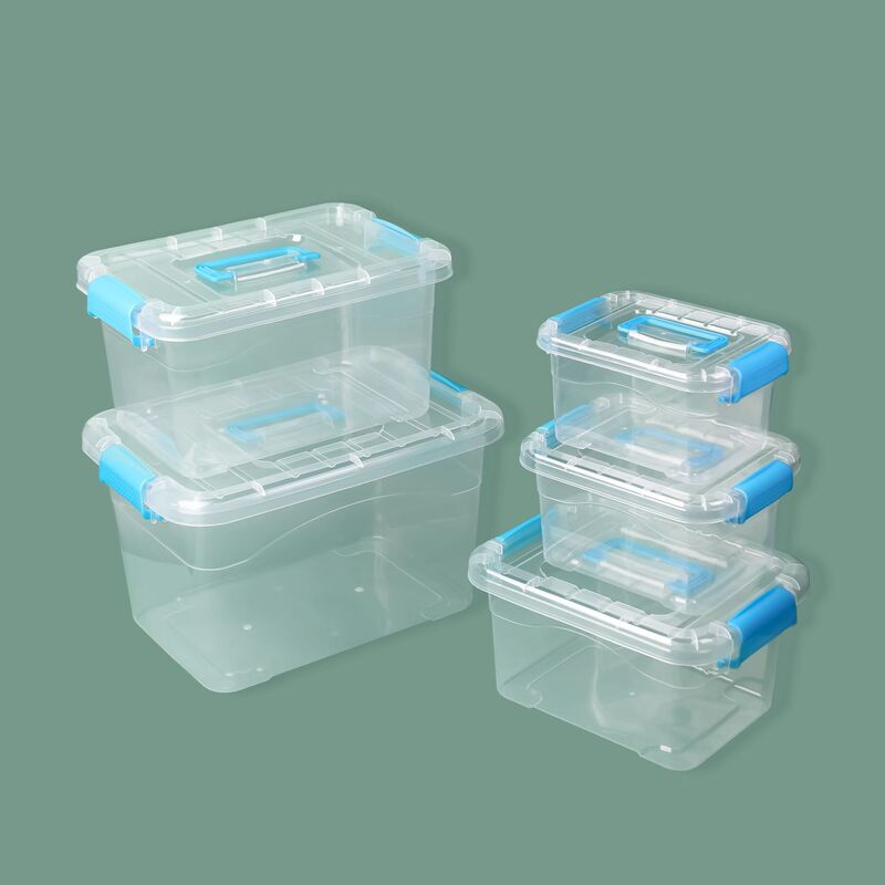 Multi-specification PP transparent square barrel toy Lego storage box hardware accessories laundry beads packaging plastic box