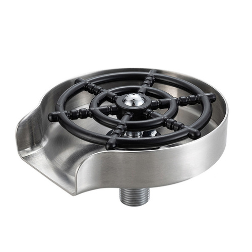 Cross-border high-pressure cup washer sink bar household press automatic cup washer cleaning rinser faucet stainless steel