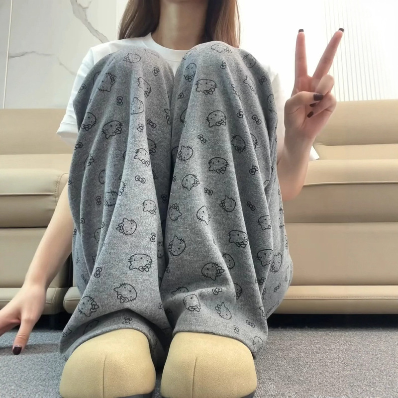 Gray Mochi Pants for Women, Spring and Autumn 2025 New Drawstring High-Waisted Straight-Leg Drapey Lazy Autumn and Winter Loose Wide-Leg Pants Gray Mochi Pants for Women, Spring and Autumn 2025 New Drawstring High-Waisted Straight-Leg Drapey Lazy Autumn and Winter Loose Wide-Leg Pants