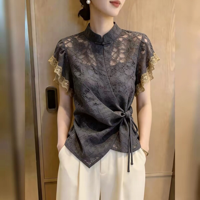 2026 Chic and Exquisite French-Style Gorgeous Tops, New Summer Collection for Important Occasions, Beautiful Women's Clothing