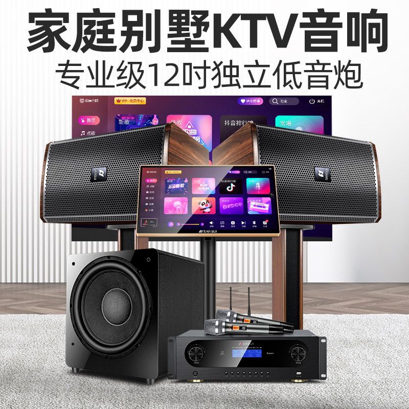 Professional Ktv Audio Home Full Set Ktv High-Volume Karaoke Machine Smart Speaker Set Card Package